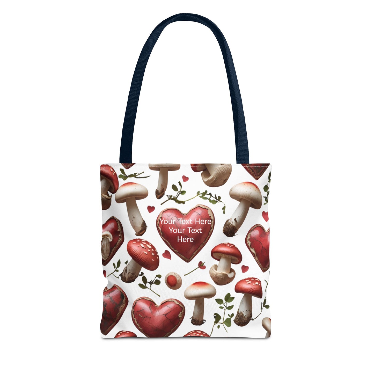Personalized Mushroom Tote Bag | Cute Heart & Fungi Design | Eco-Friendly Shopping Bag, Gift for Her, Floral Grocery Bag, Boho Style