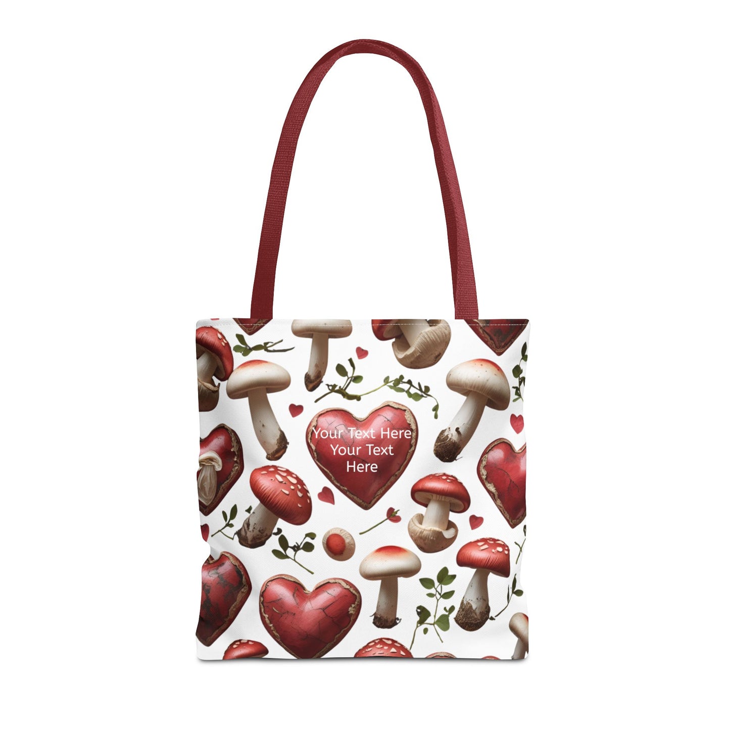 Personalized Mushroom Tote Bag | Cute Heart & Fungi Design | Eco-Friendly Shopping Bag, Gift for Her, Floral Grocery Bag, Boho Style